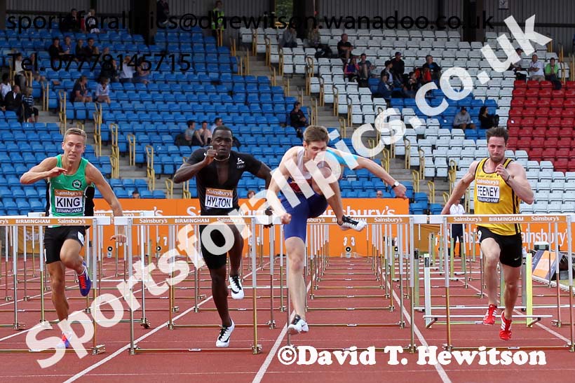 Mens 110 metres hurdles, Sainsbury's British Champs, Alexander Stadium, Birmingham. Photo: David T. Hewitson/Sprts for All Pics